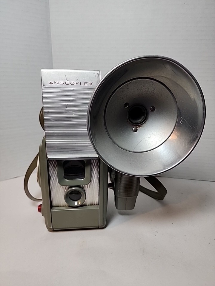 VINTAGE 1950s ANSCO ANSCOFLEX CAMERA w/ FLASH Untested
