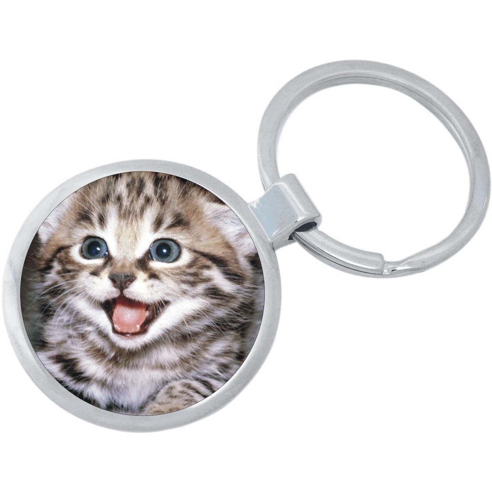 Kitty Cat Keychain - Includes 1.25 Inch Loop for Keys or Backpack
