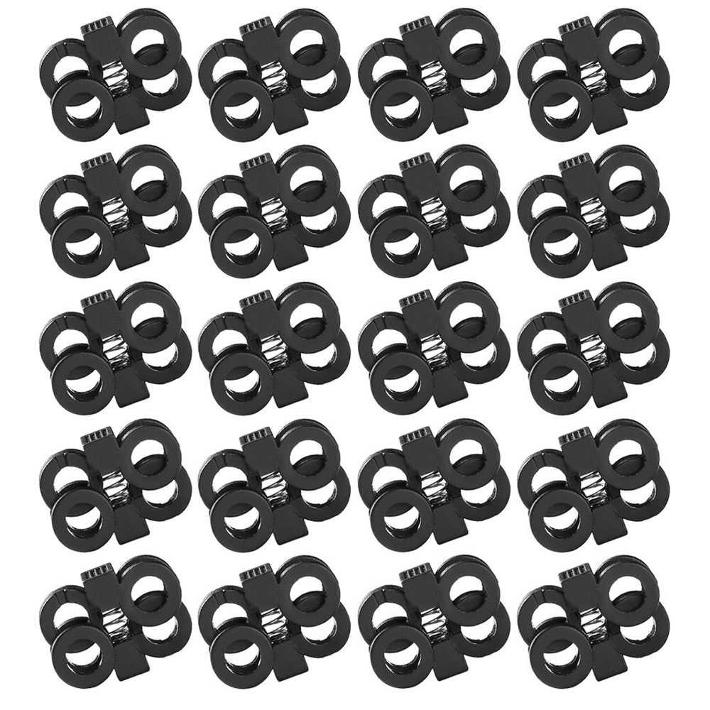 20 Pcs Buckles Non Adjustable Fastener Locks for Holding Shoe Straps