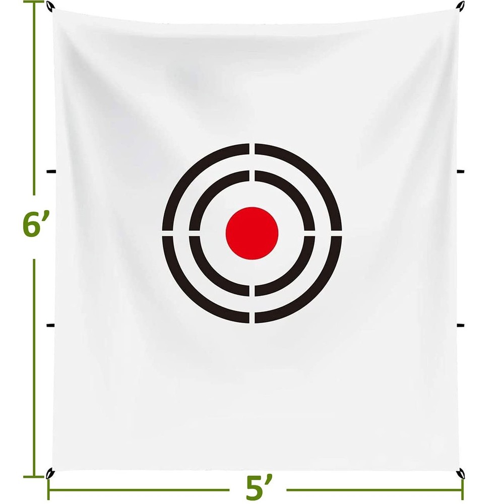 Golf Target Hitting Cloth - 6 X 5 FT White Fast Setup Sturdy Practice Trainer...