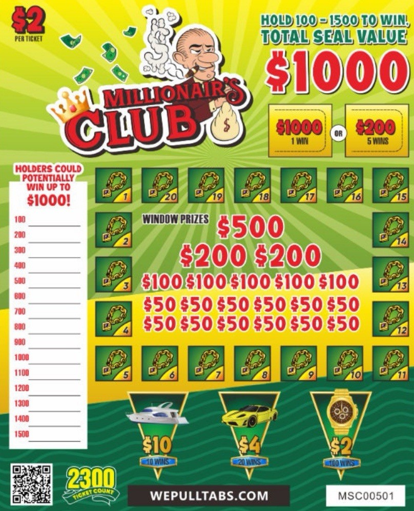New pull tickets Millionaire's Club 2300 Count