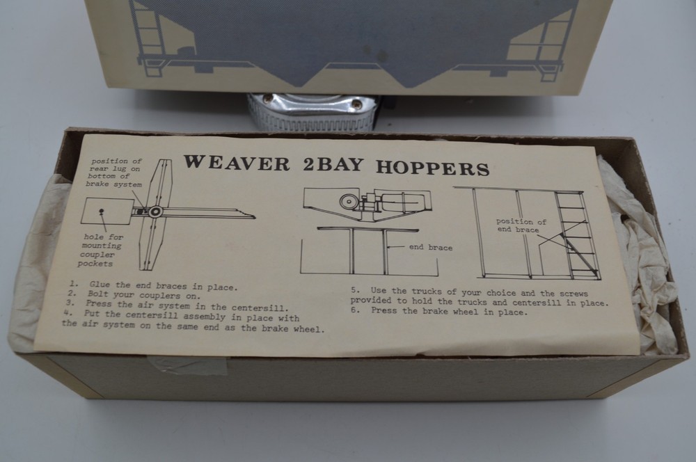 Weaver 1053 PRR 2 Bay Hopper Kit O Scale 901531