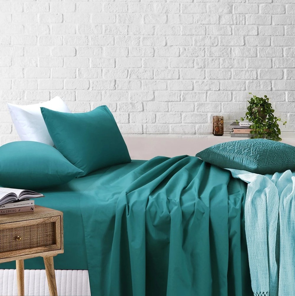 Hotel Ultra Soft Bed Fitted Sheet Set Pillowcase Single/Double/Queen/King