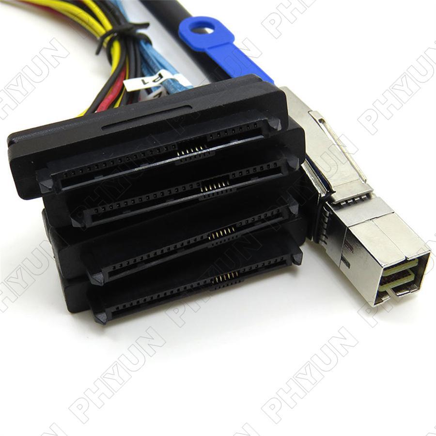 Hard Disk Cable 12Gbps Mini SAS SFF-8644 To SFF-8482 Server Computer Accessories