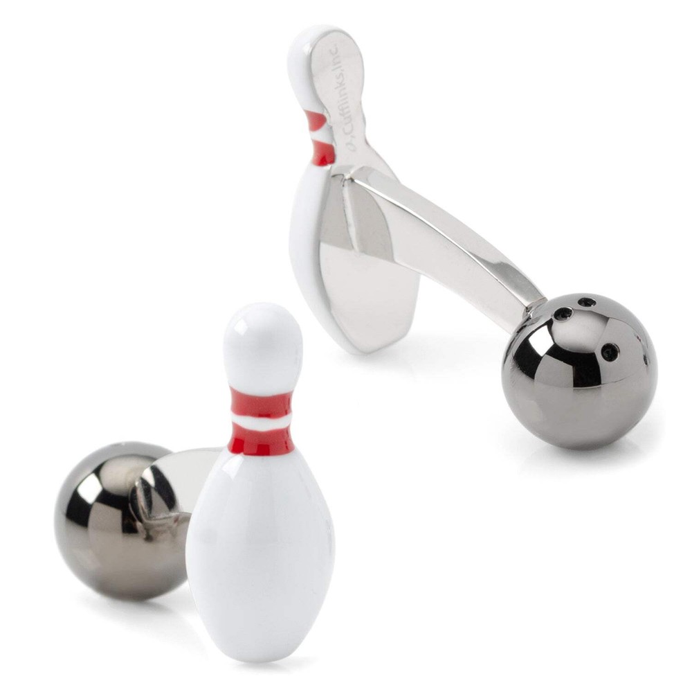 Bowling Pin & Ball 3D Cufflinks