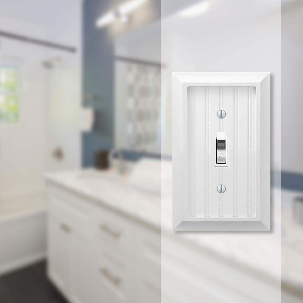 1-Gang Cottage White Toggle BMC Wall Plate
