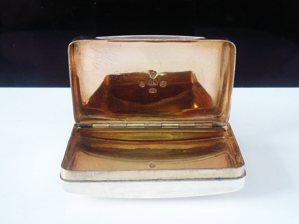 Antique Sterling Silver Snuff Box, John Shaw, Hallmarked Birmingham 1805