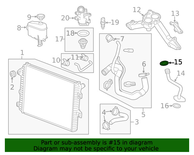 Genuine GM Thermostat Bypass Pipe Seal 94011602