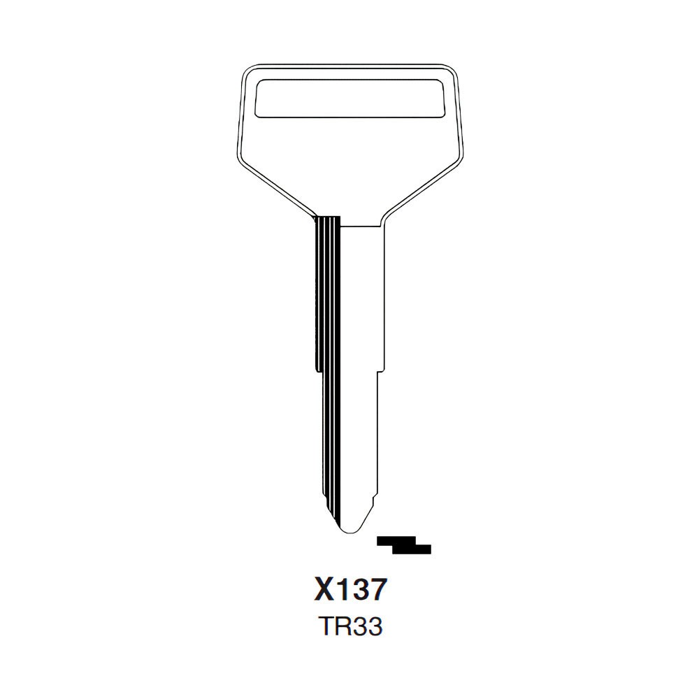 TR33 / X137 Key Blank Nickel