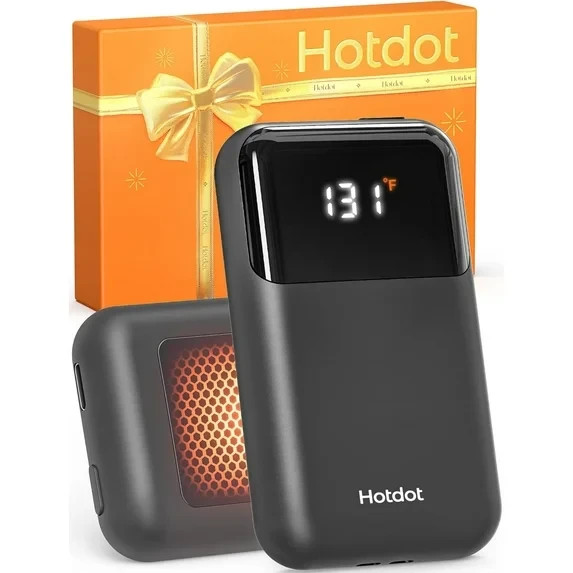 2 x Hotdot Hand Warmers, Rechargeable, LED Display Battery, 2pcs total.