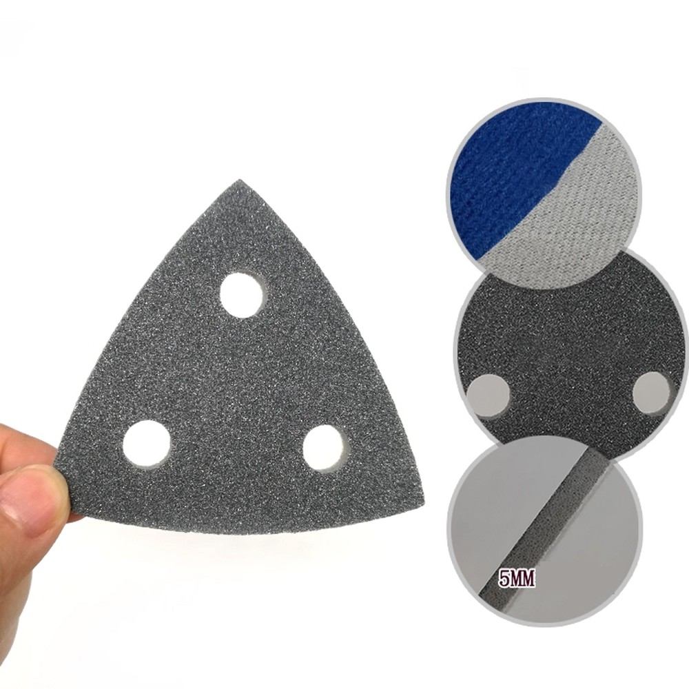 Mouse Sanding Sheets Mouse Palm Sander Sandpaper 3 Hole Triangle Sandpaper 80mm