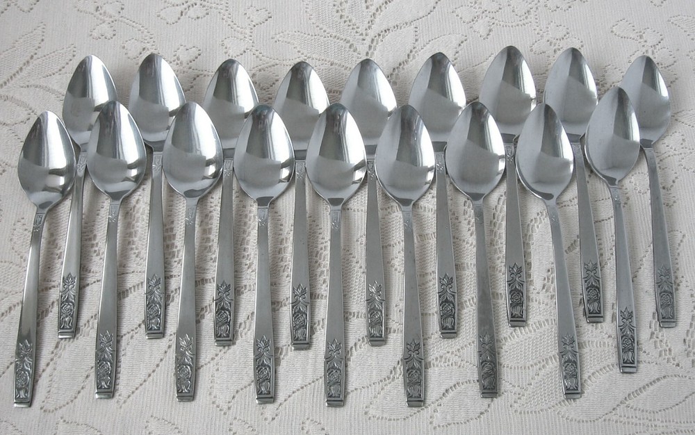 YOUNG ROSE Stainless Flatware IMPERIAL Spoons