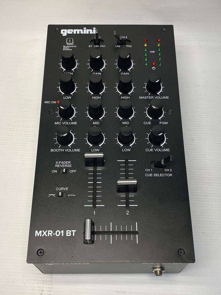 Gemini MXR-01BT 2 Channel DJ Mixer Bluetooth