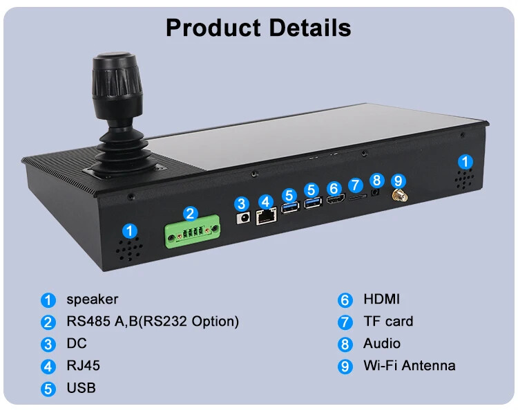 Smart Security System 10" Touch Screen Android Monitor System Joystick Control