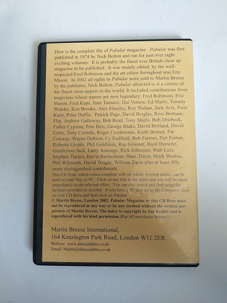 The Digital Pabular Released By Martin Breese CD Rom