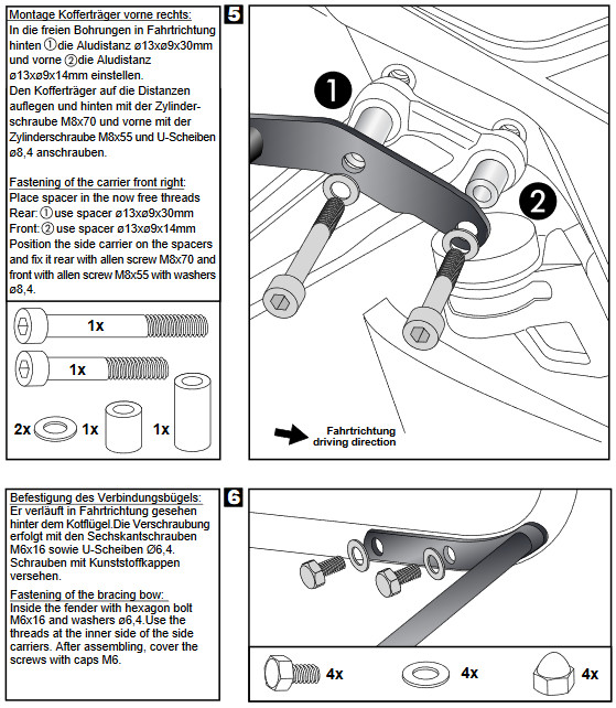 Ducati Multistrada 1260 Enduro Panier Frames - Black HEPCO & BECKER (From 2019)