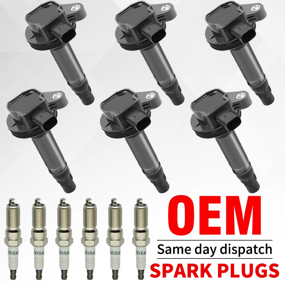 6Pack Performance Ignition Coil & Real Iridium Spark Plug for Mazda CX-9 UF553