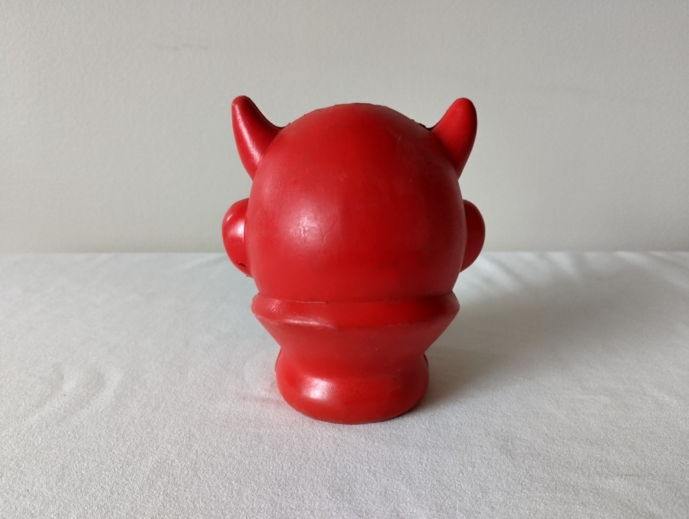 1960s Peerless Red Devil Blow Mold Light Halloween String Light 4"