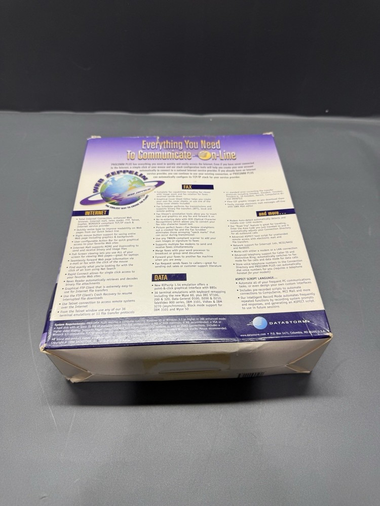 Procomm Plus 3.0 Very Connected User Guide Installation CD Data Storm