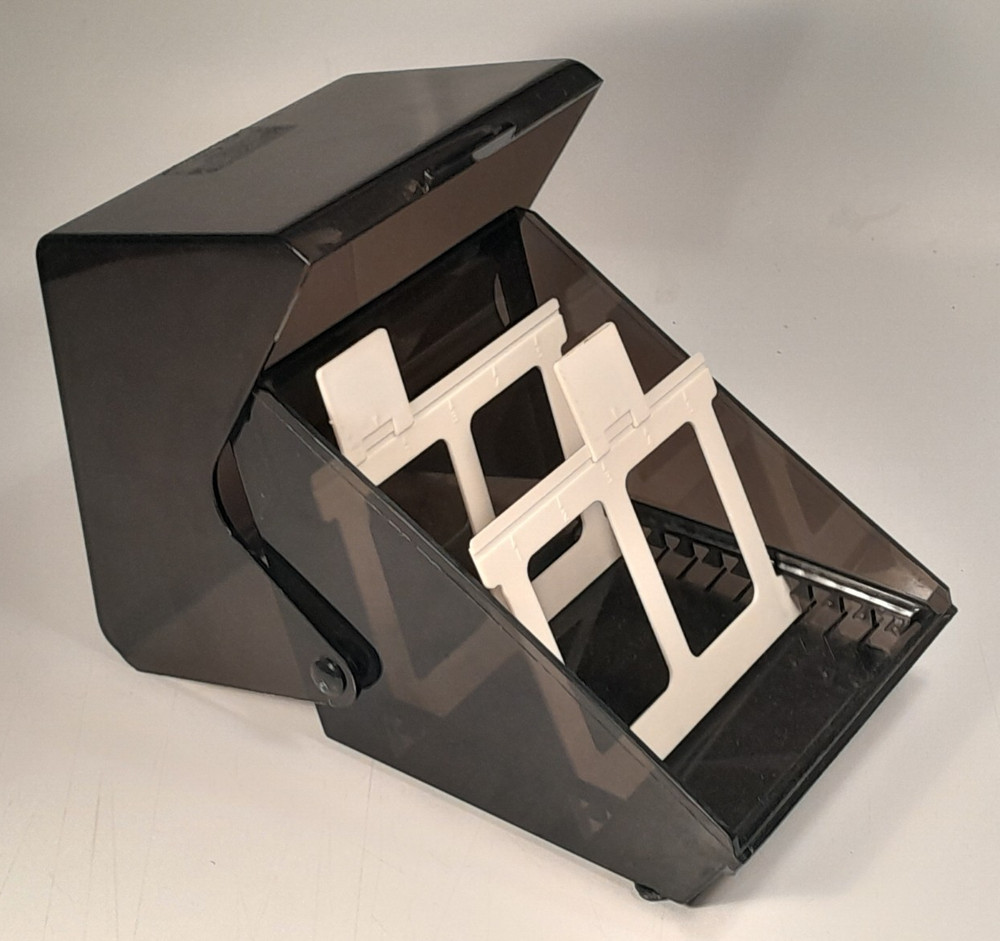 Vintage 5.25" Floppy Disk Diskette Filing Box Storage Case Computer 2 Dividers