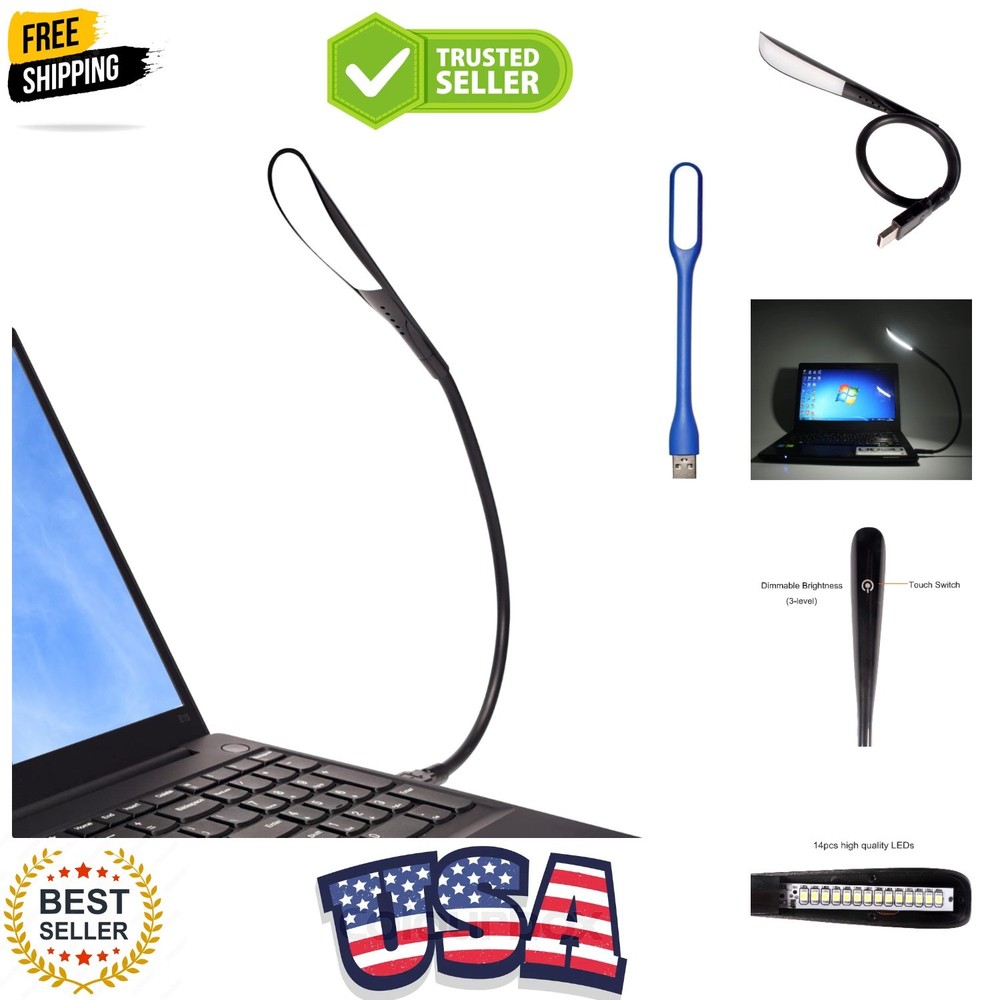 Dimmable USB Lamp, Flexible Keyboard Light, Mini USB Light for Laptop 14-LED-...