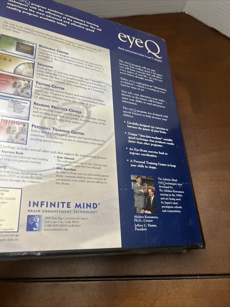 Eye Q Infinite Mind Speed Reading CD Brain Enhancement PC Software NEW SEALED