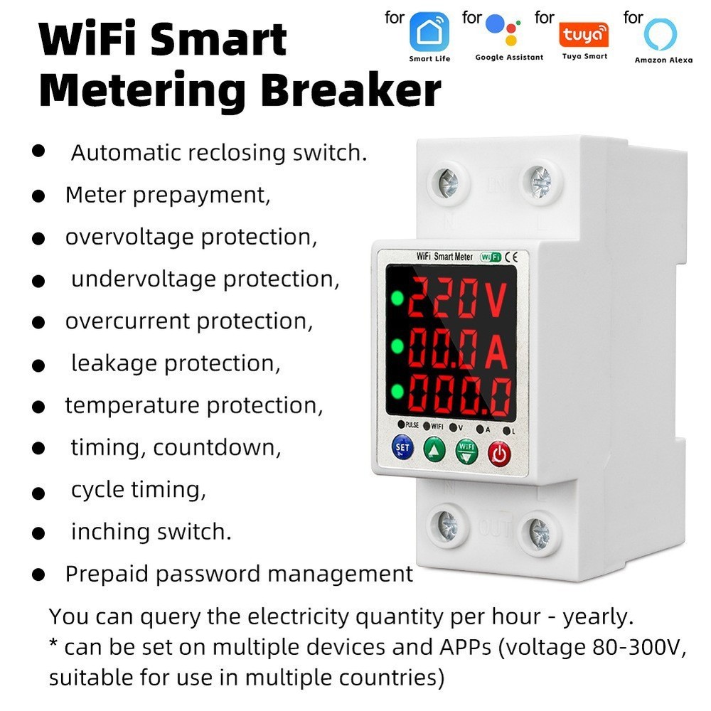 Auto Reset Voltage Protector with Dual Screen and WiFi for Business Use