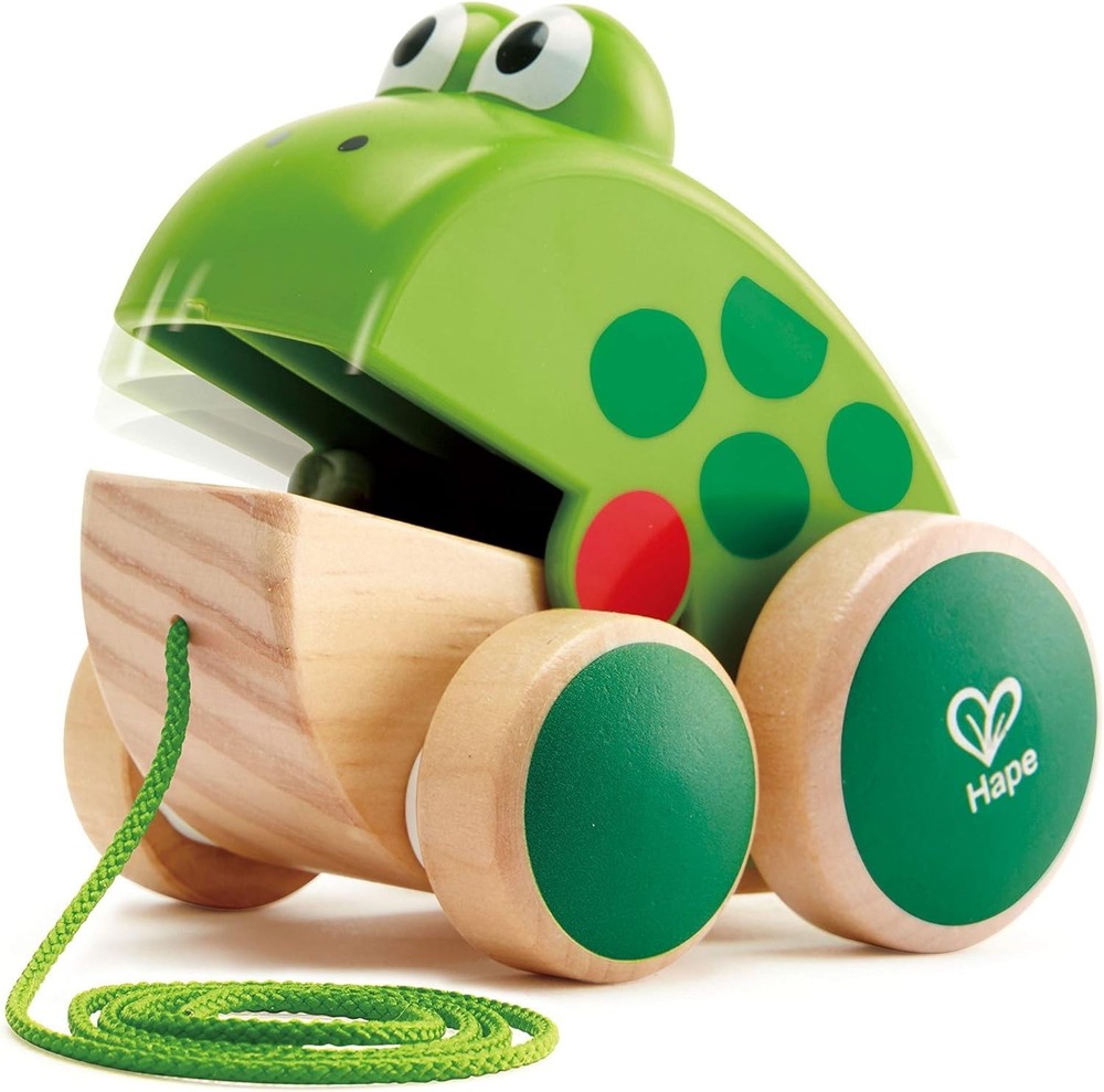 Frog Pull-Along Toy with Interactive Features | Encourages Crawling & Walking