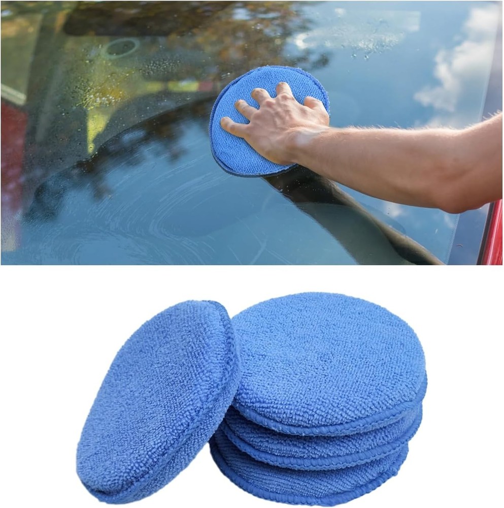 Multi-Purpose Microfiber Applicator Pads - 4 Pack Ideal for Waxing & Dusting