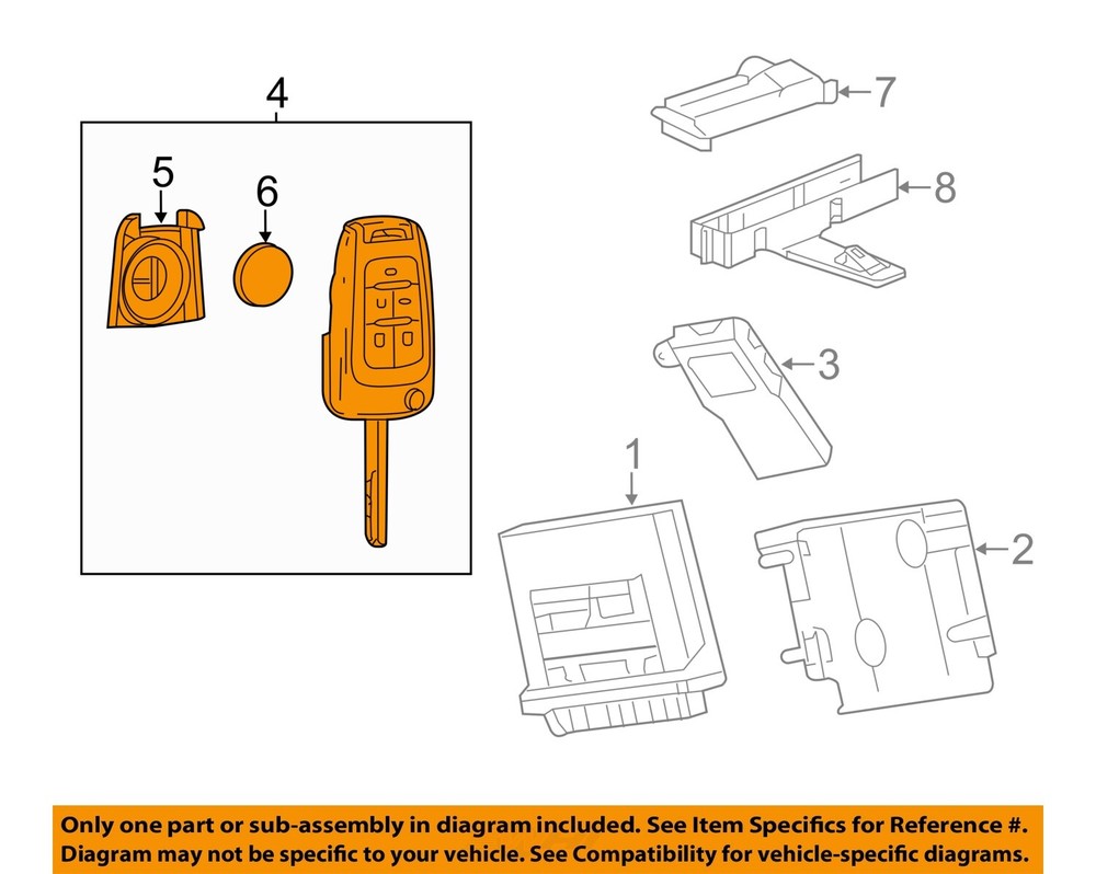 GM OEM 14-16 LaCrosse Electrical Keyless Entry Components-Transmitter 13585206