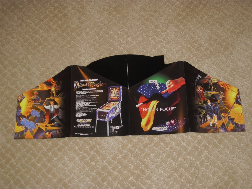 Pinball Magic Capcom Pinball Machine Promotional Deluxe Flyer Rare