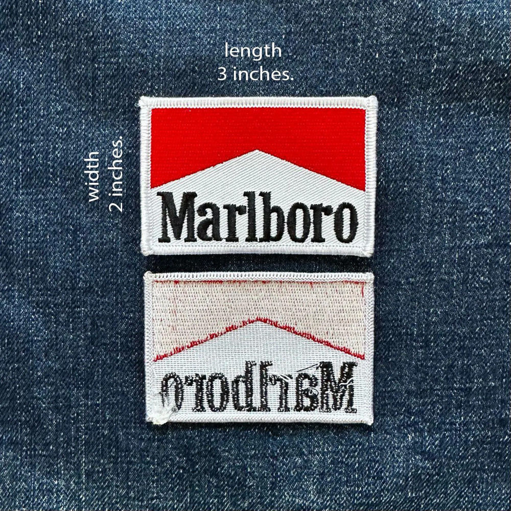 Marlboro cigarettes racing team logo embroidered patch