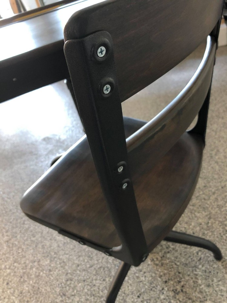 Restored Antique School Desk with Inkwell