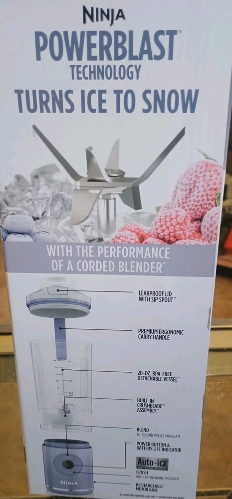 Ninja Blast Max 20 Oz Cord Free Bc200ld