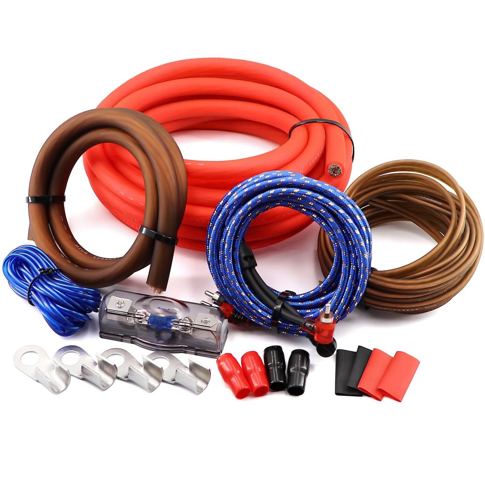 0 Gauge CCA Amplifier Wiring Kit 3000W Complete - Copper Clad 0