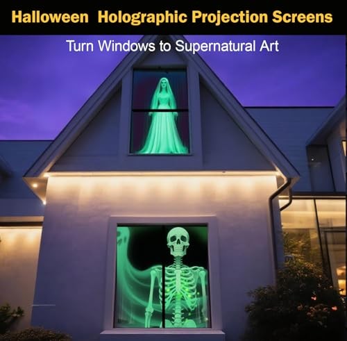 Holographic Rear Projection Screen - Portable Foldable Double-Sided 100 Inch