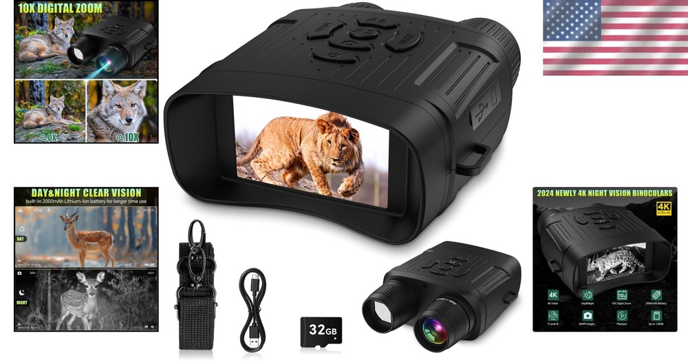 Digital Night Vision Binoculars, 850nm Illuminator