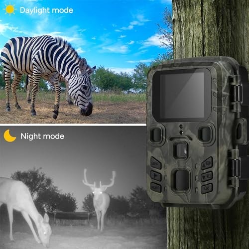 Mini Trail Camera 1080P 24MP Game Camera with Night Vision Motion Activated