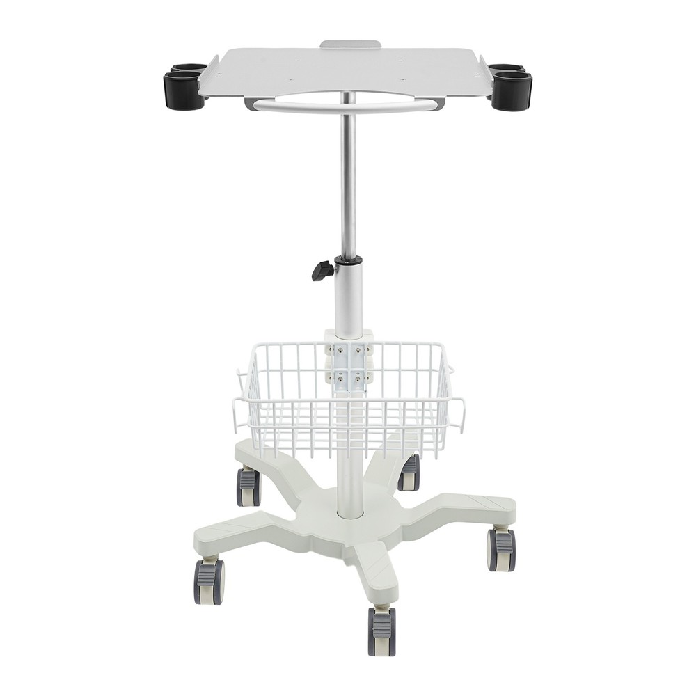 Rolling Medical Cart Mobile Trolley Height Adjustable Workstation with Storage
