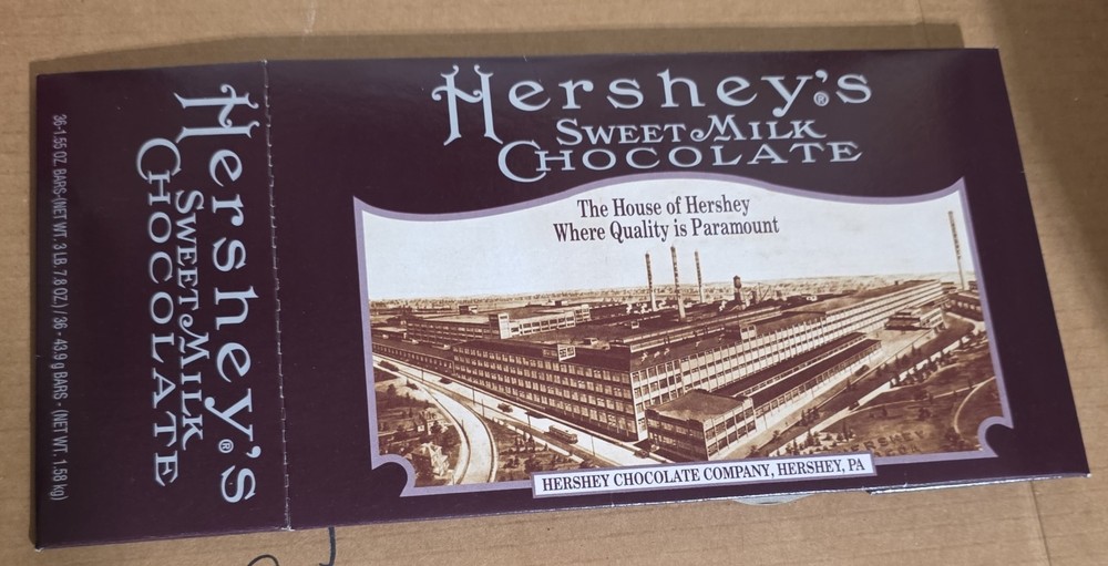 Vintage 1993 Hershey  Hershey's Sweet Milk Chocolate Box