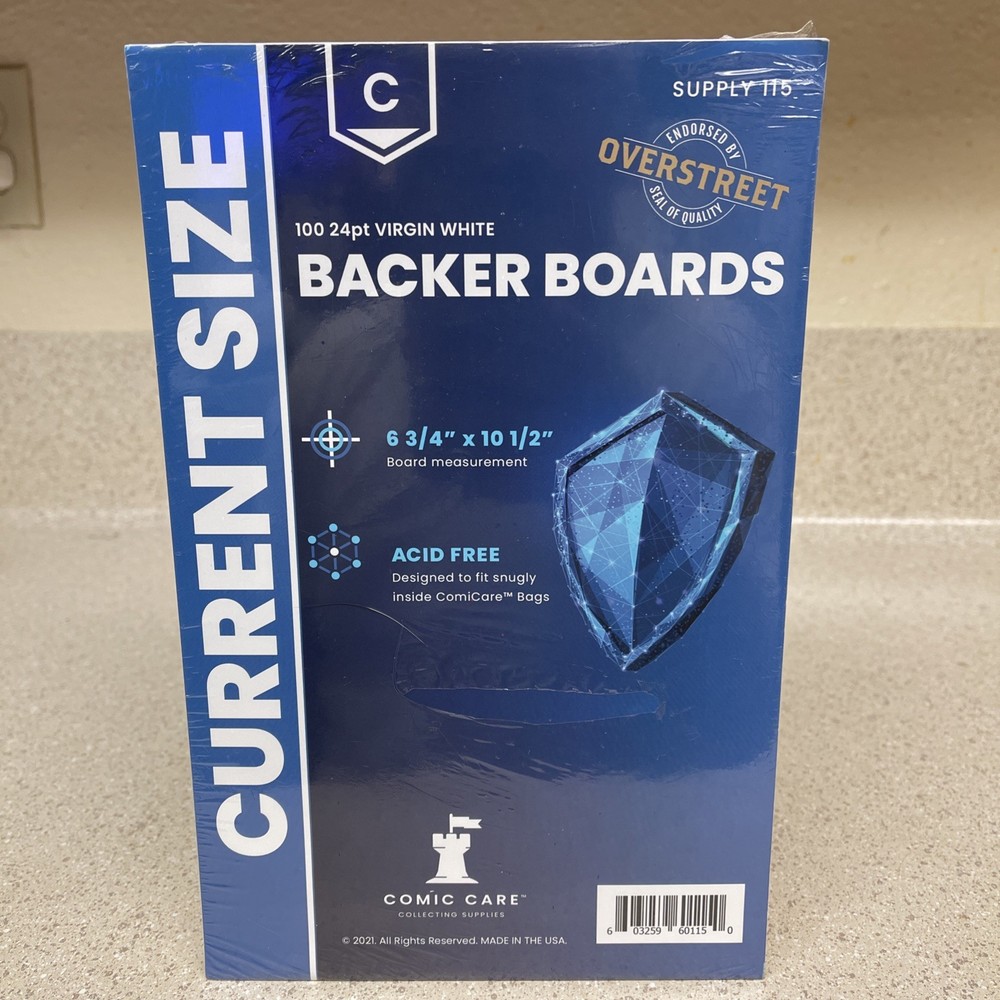 COMIC BOOK BOARDS NEW SEALED 100 PACK COUNT COMIC CARE 24PT WHITE
