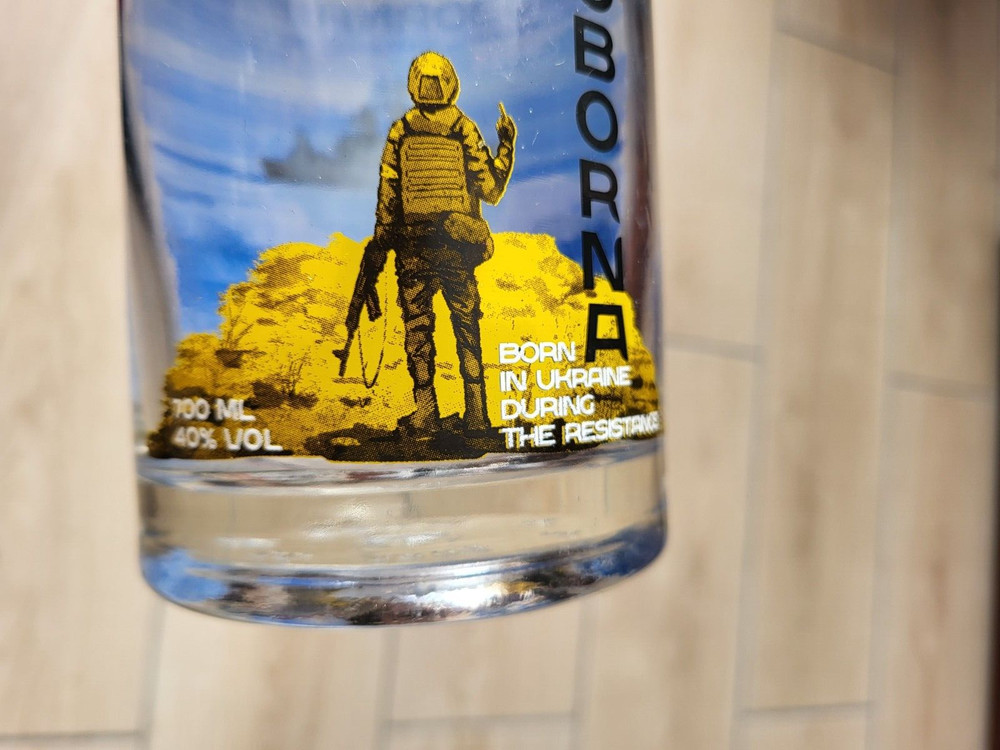 Ukrainian Vodka Empty Bottle 0.7l Russian Military Ship Done
