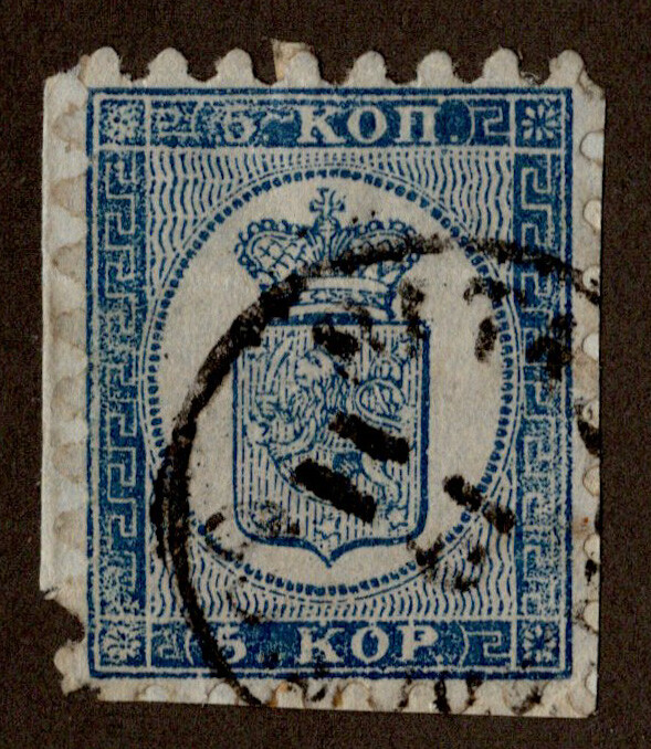 Finland Scott 4 Used with short perforations.