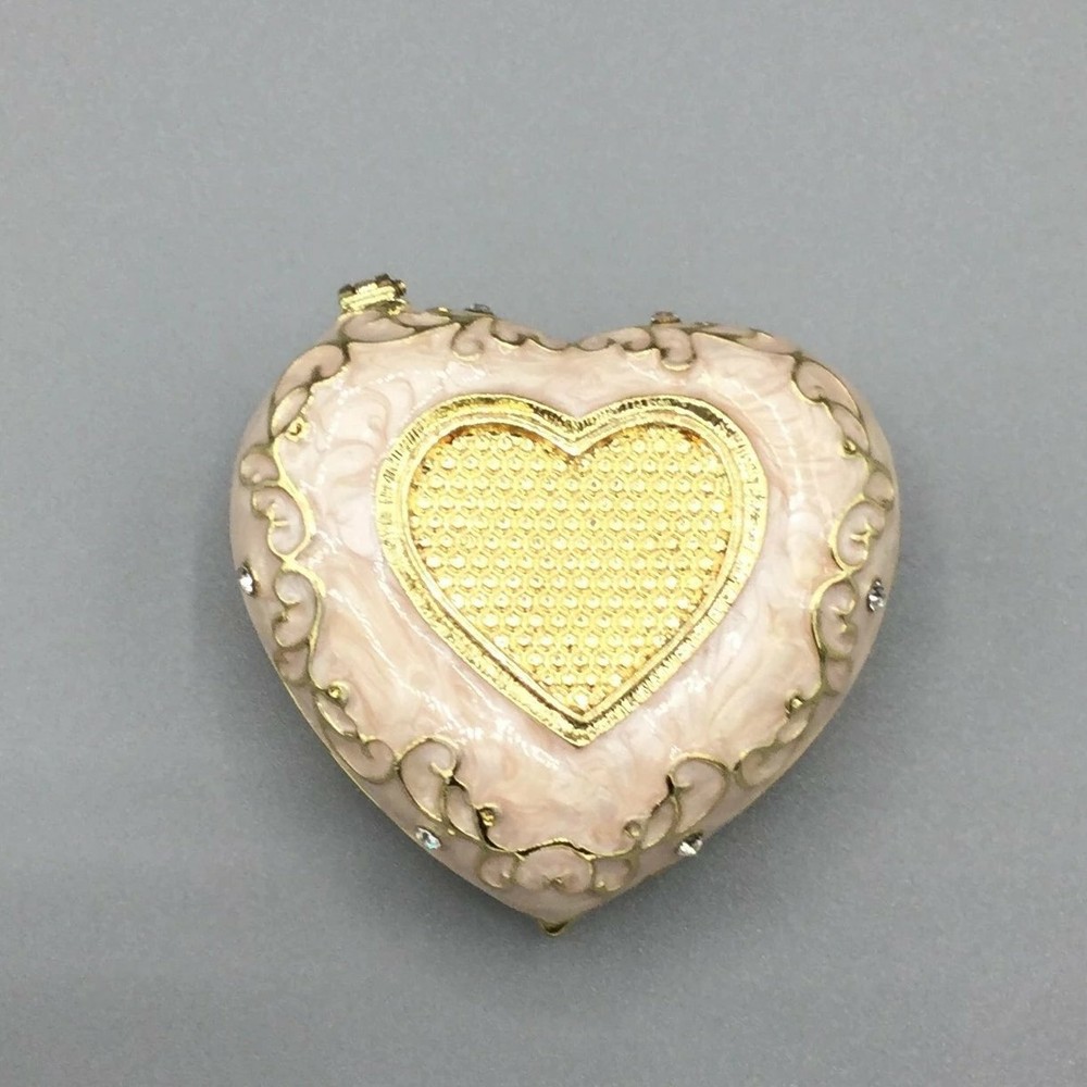 Heart Enamel Trinket Box