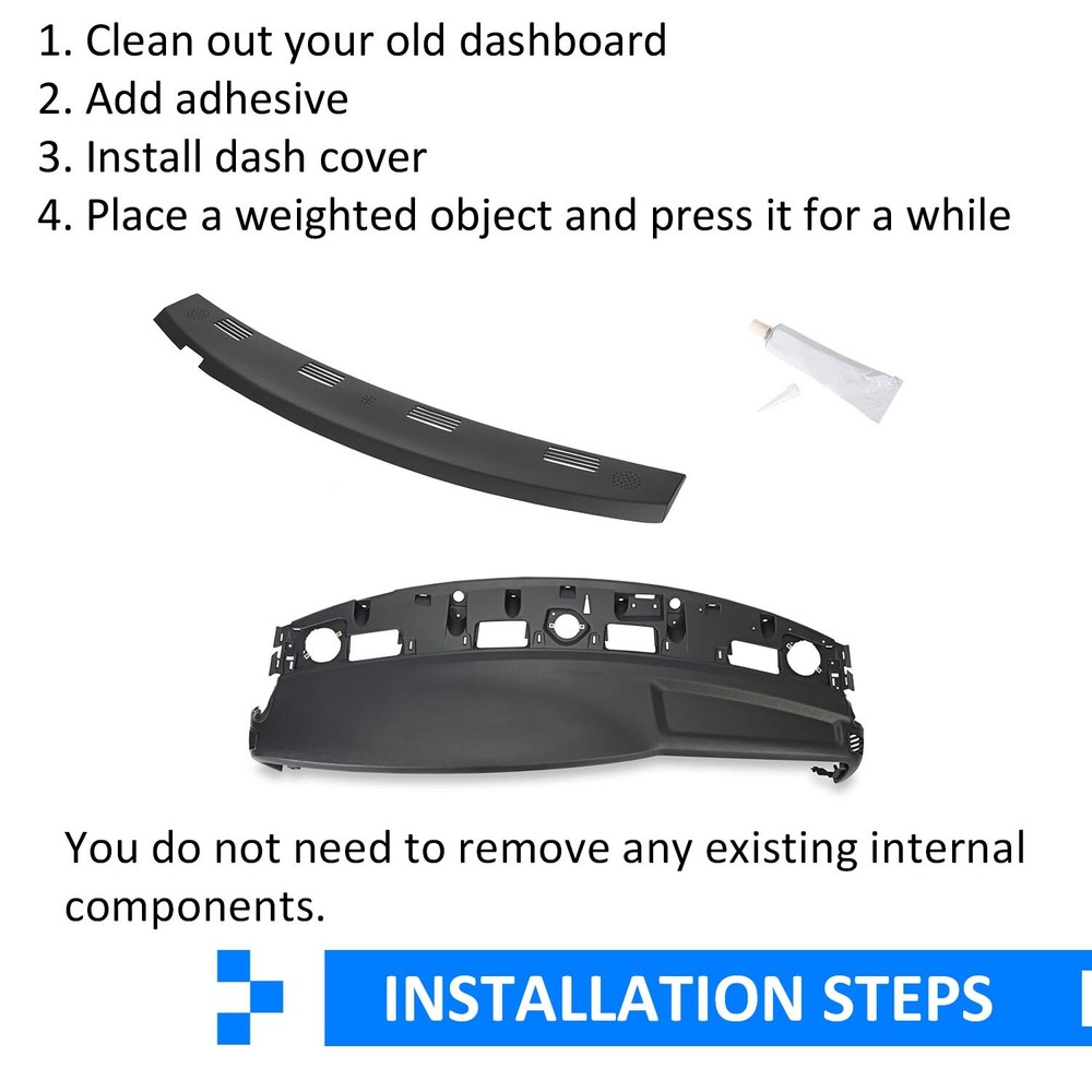 For 2002-2005 2003 04 Dodge Ram 1500 2500 3500 Dashboard Panel + Dash Cover Cap