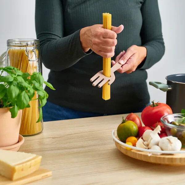 NEW: IKEA Spaghetti server Spoon, solid wooden birch, 12 " - with Tags STRÅLFENA