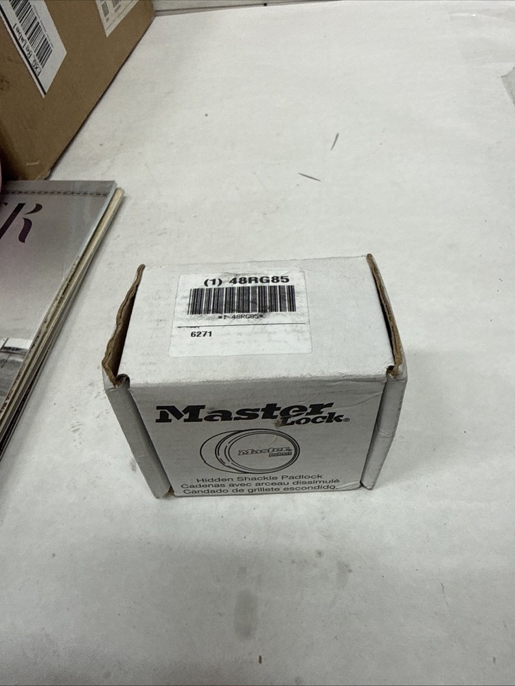 MASTER LOCK 6271 Keyed Padlock,1 23/32 in,Round,Silver 48RG85