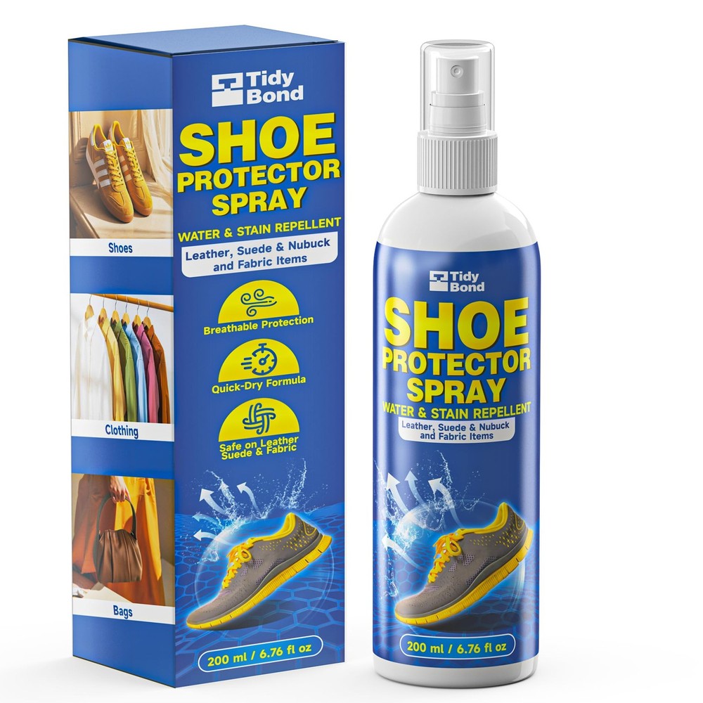 Tidybond Shoe Protector Spray 6.76 fl oz – Waterproof & Stain 200ml, 1
