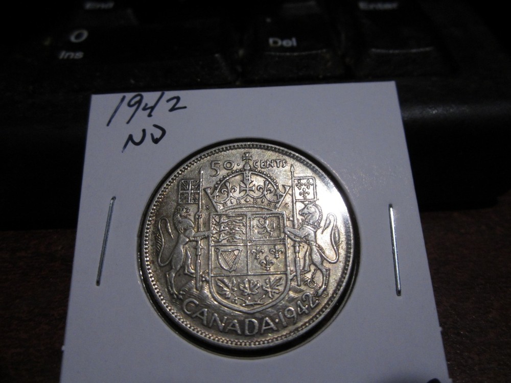 1942 - ND - Canada - Silver 50 cent - Canadian half dollar