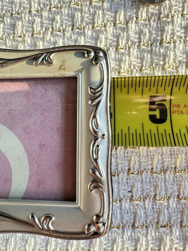 Miniature Photo Frames - 2 Silver Tone Picture Frames 4” X 3”